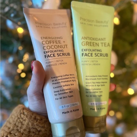 Precision Beauty Exfoliating Face Scrub Green Tea, Coffee 8oz (only coffee left) - Picture 4 of 5
